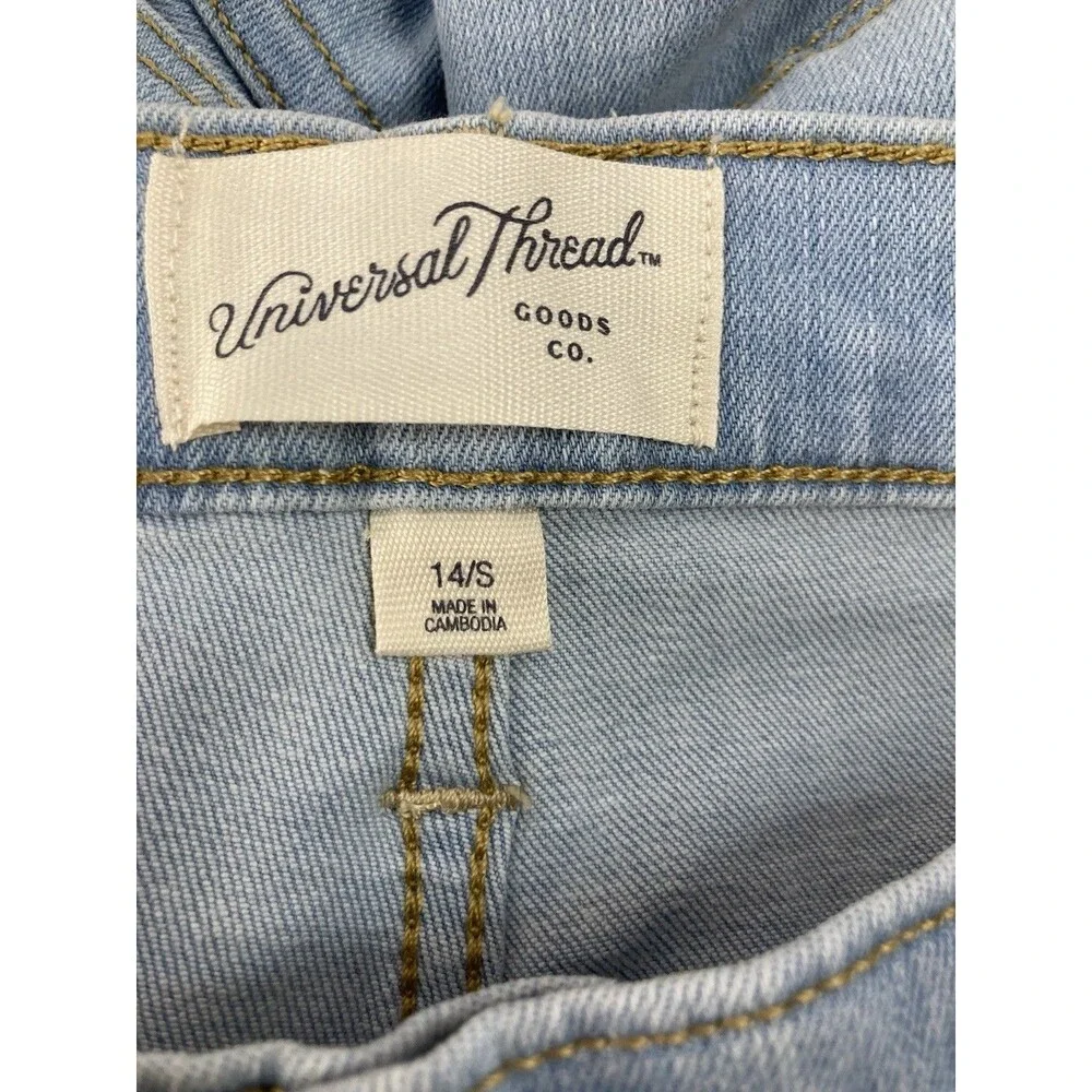 Universal Thread Jeans Womens 14 Short High Rise Skinny Light Wash Stretch NWT